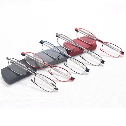 Folding reading glasses