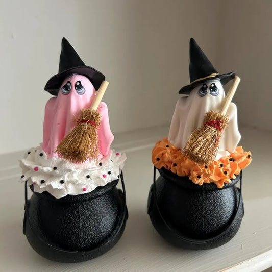 Halloween Ghost Witch Layered Tray Decoration