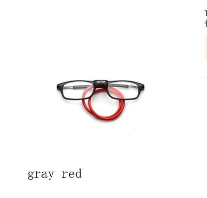 Portable Magnetic Absorption Hang Neck Reading Glasses Men Magnet Reading Glasses Women Diopter Glasses