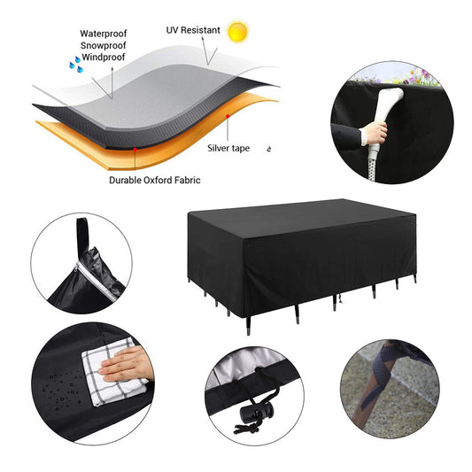 Patio Chair Table Cover Dust Proof Sofa Set Storage Bag Outdoor Garden Furniture Protector Waterproof Dustproof Organizer