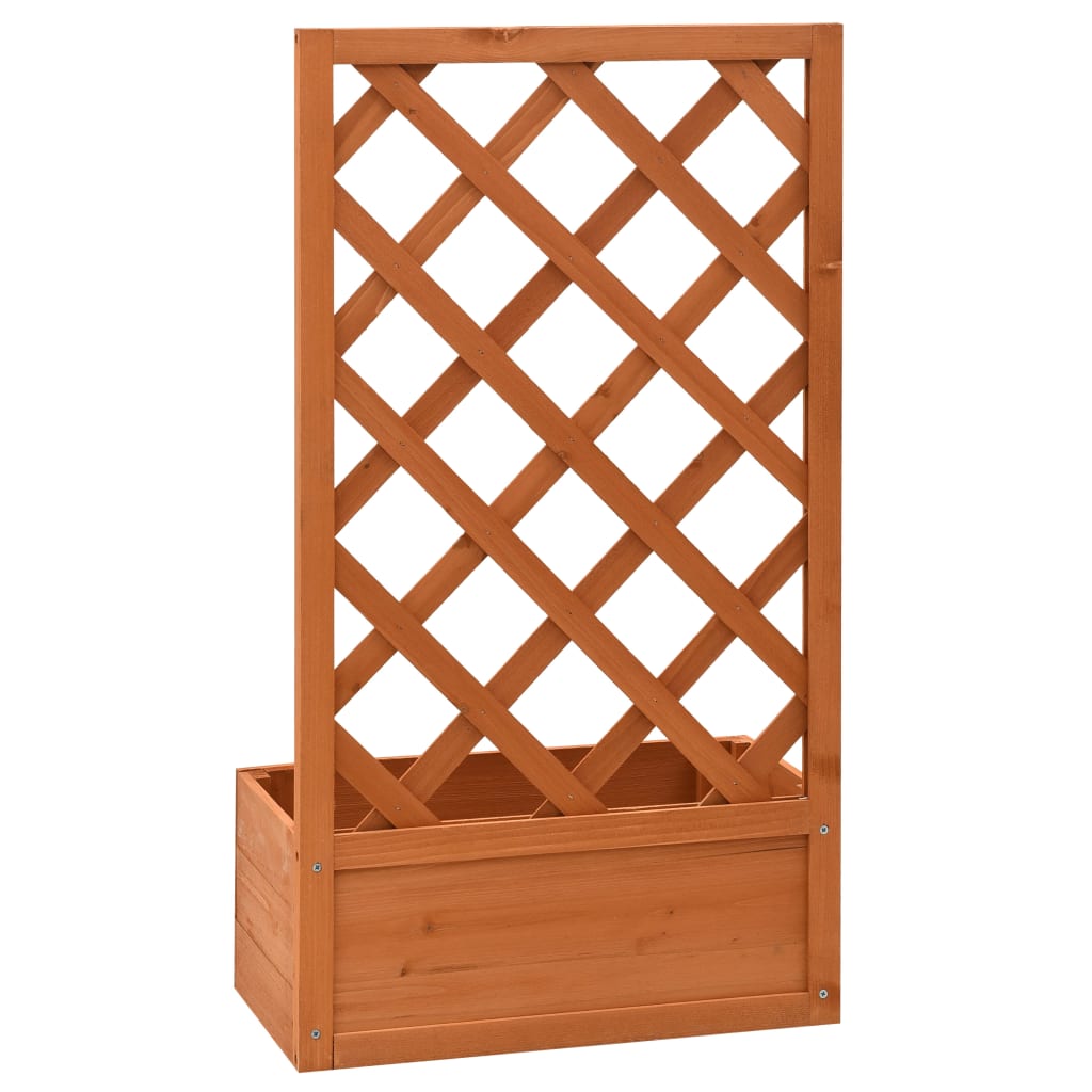Garden Trellis with Flower Box 50x Fir Wood   Garden Trellis