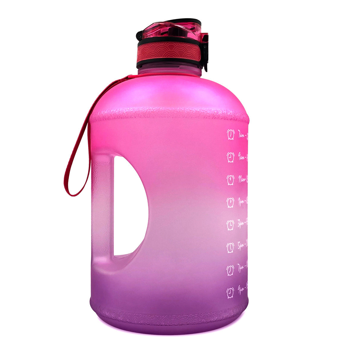 Sports Bottle Plastic Bouncing Cup Frosted Gradient Fitness Space Cup