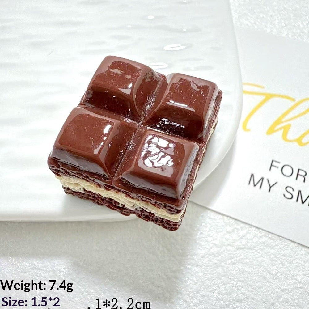 Resin Trinkets With Chocolate-filled Simulation Food Toys
