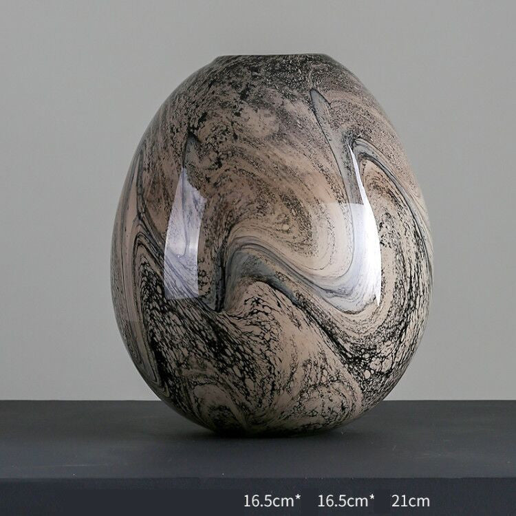 European Style Creative Glass Vase Decoration Pattern Decoration