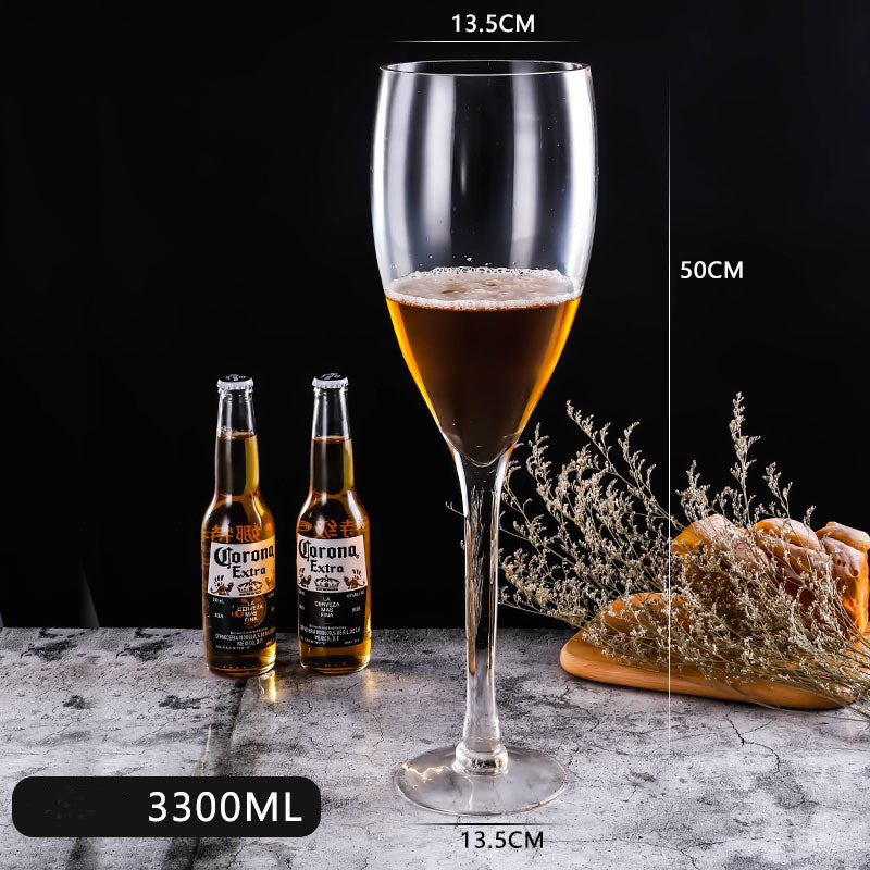 Household Large-Capacity Glass Tall Beer Mug