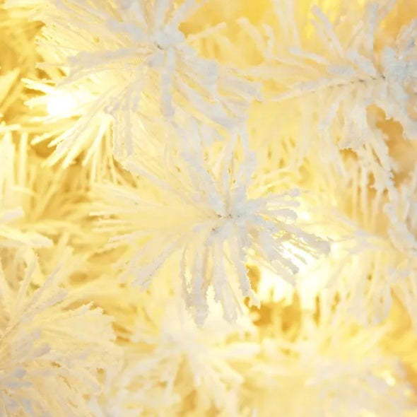 4FT Snowman Shaped Christmas Tree With Pre-Lit LED Lights, Holiday Decoration