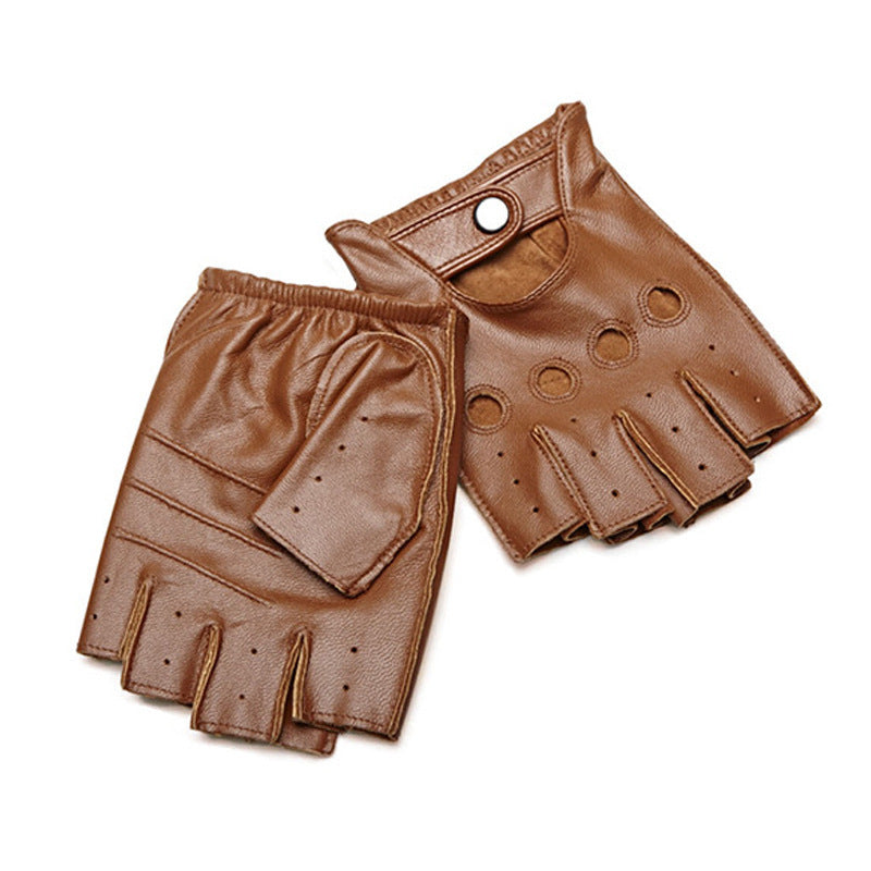 Winter Sheepskin Half Finger Gloves
