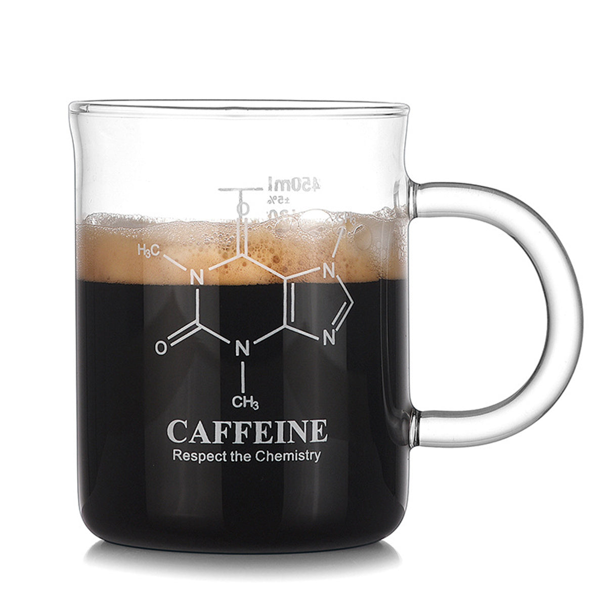 1PCS High Borosilicate Glass Cup,Coffee Cup,Coffee Shared Cup With Scale Marking