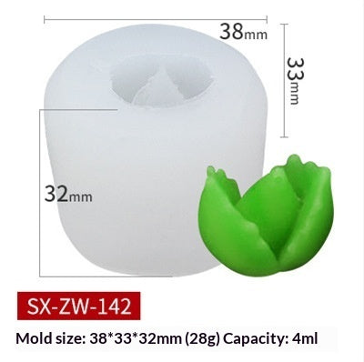 3D Succulent Silicone Candle Mold Cupcake Mold