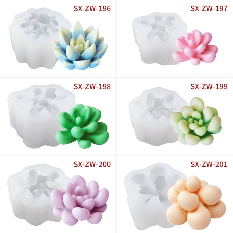 3D Succulent Silicone Candle Mold Cupcake Mold