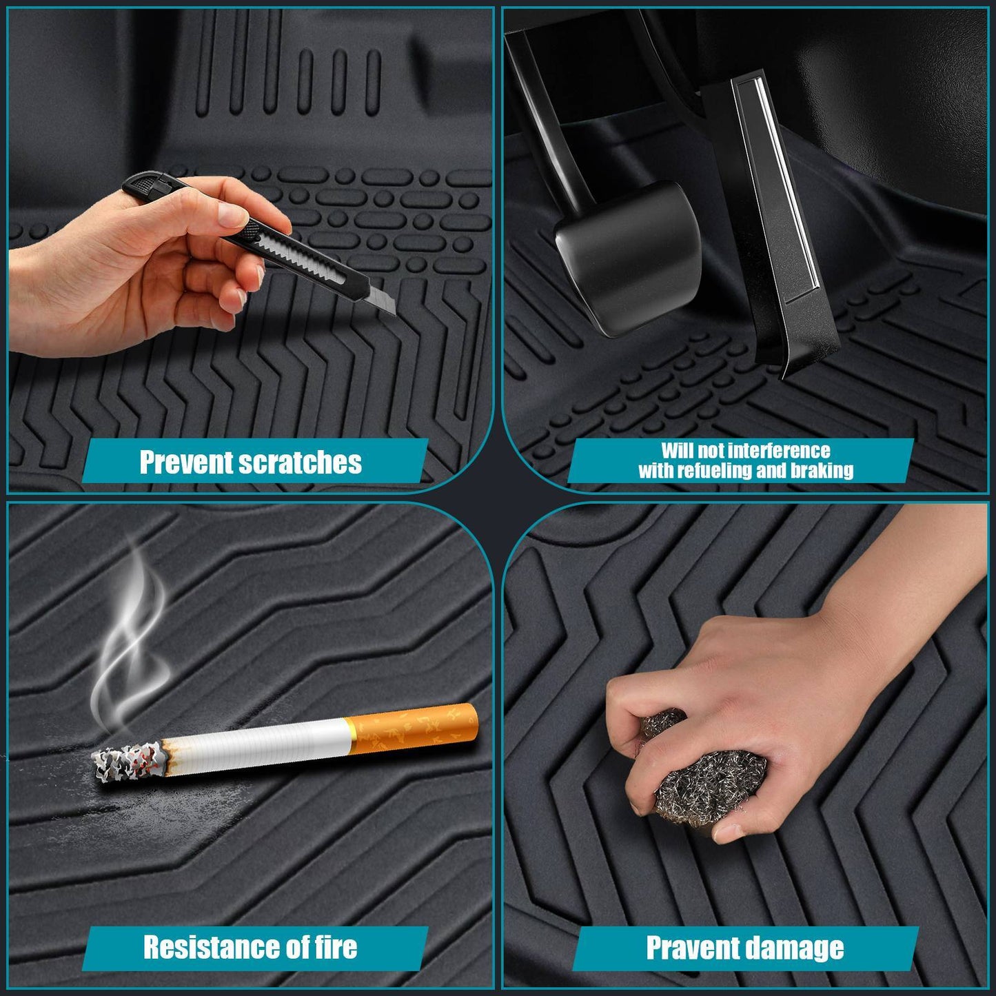 Car Floor Mats For 21-23 Hyundai Elantra & 22-23 Elantra N Cargo Liners Carpet