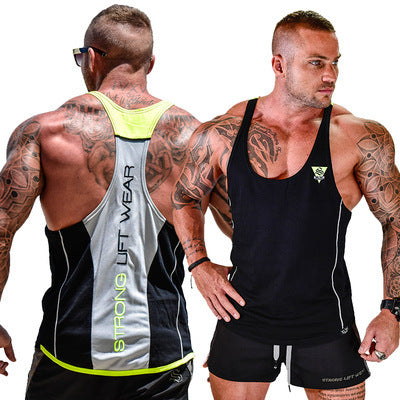 New Muscle Brothers Sports Fitness Jersey Vest Men's Running Basketball Training Cotton Quick-drying Sleeveless T-shirt