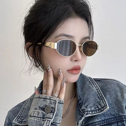 New Retro Oval Frame Glasses