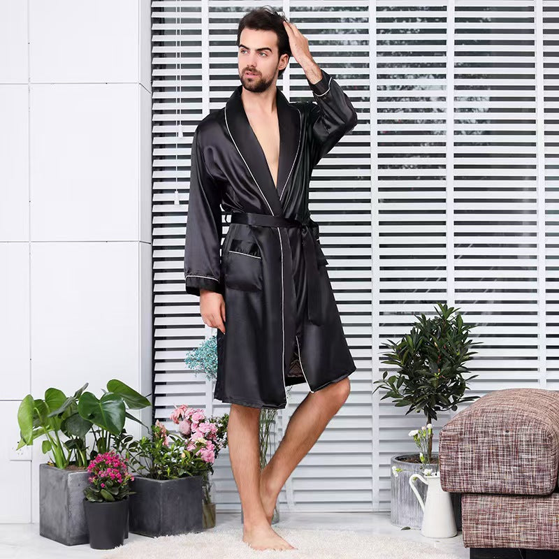 Mens Summer Silk Shorts And Nightgown