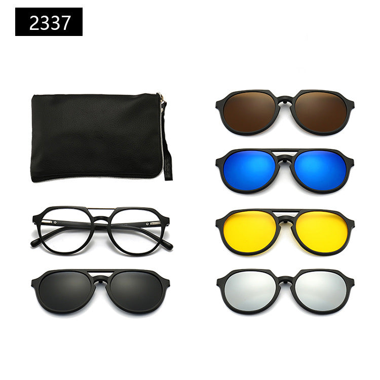 Magnetic Set Of Glasses Polarized Sunglasses Get Glasses Bag Free