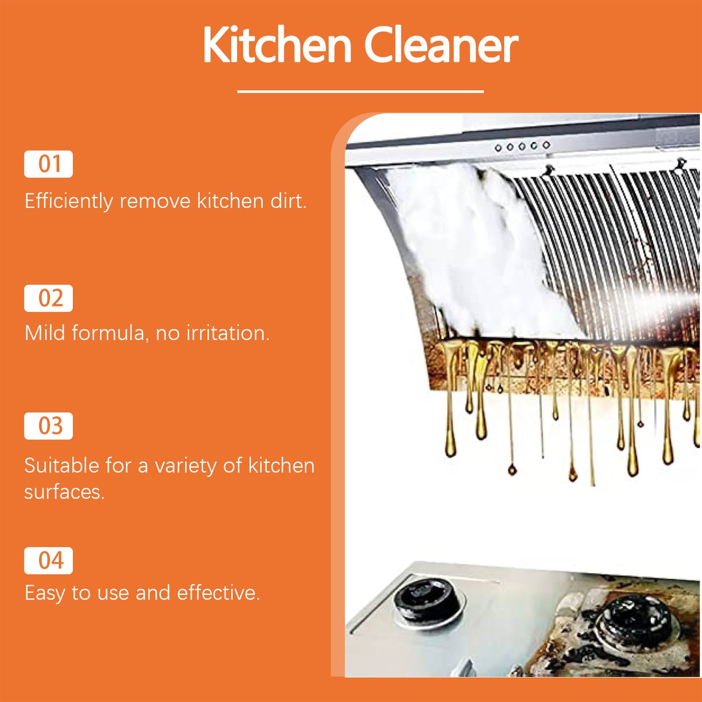 Kitchen Grease Cleaner Multi-Effect Decontamination