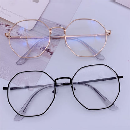 Octagonal anti-blue glasses