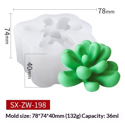3D Succulent Silicone Candle Mold Cupcake Mold
