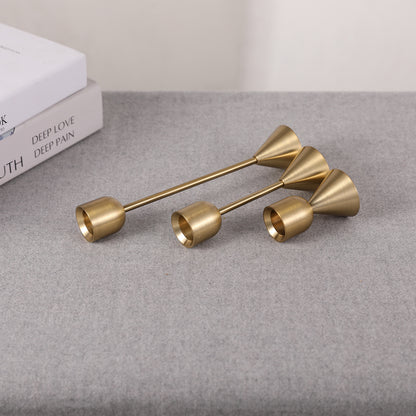 Copper Aluminum Metal Candle Holder Wedding Shooting Props Household Vintage Candle Holder