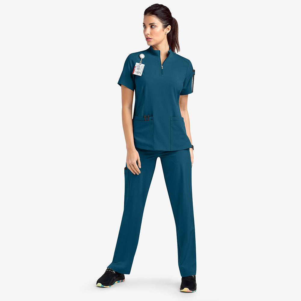 Hand Washing Suit Work Clothes Uniform Stand Collar Suit Elastic Quick-drying Medical Operating Room Surgical Gown