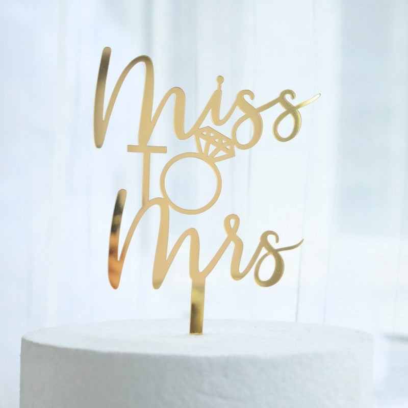 Love Wedding Proposal Acrylic Cake Insertion