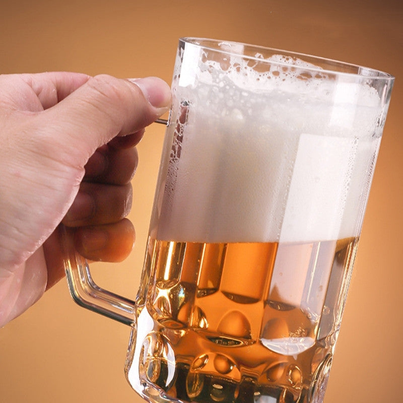 Household Large-capacity Acrylic Drop-proof Beer Mug With Handle