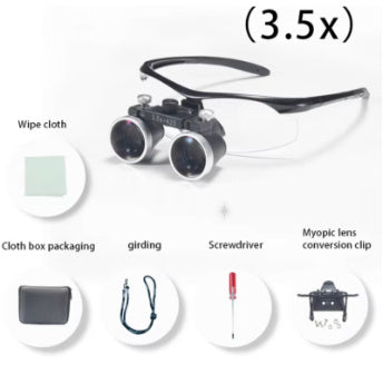 Beauty Dental Magnifying Glass Glasses Magnifying Glass Experimental Operation 35 Times Surgical Examination Magnifying Frame Medical