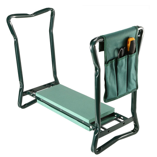 1Pc Foldable Garden Kneeler Seat With Kneeling Soft Cushion Pad Tools Pouch Portable Gardener Kneeling Bench Stool