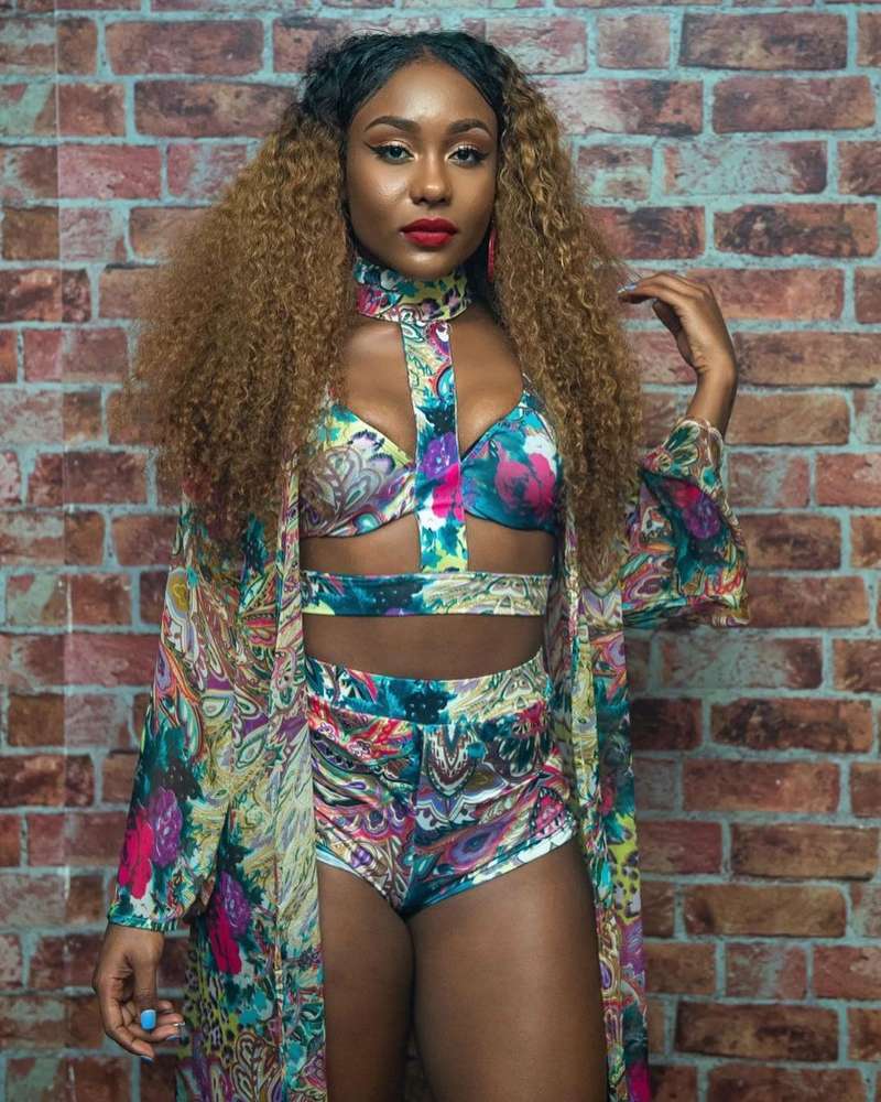 Digital Printing Split Swimsuit Three Piece Set