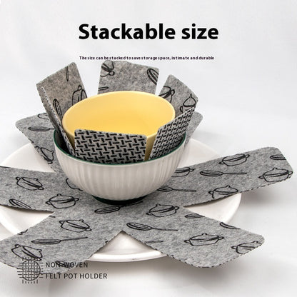Kitchen Insulation Potholder Household Tableware Pot Anti-scratch Protective Cover