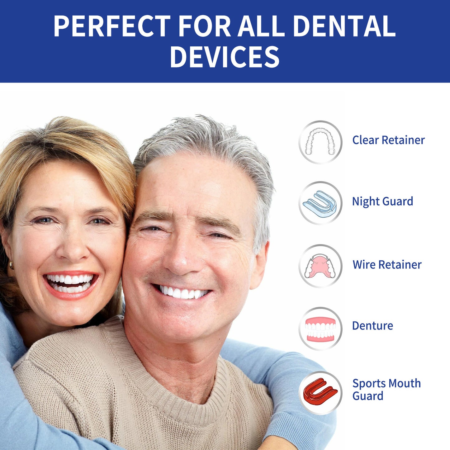 False Tooth Clean Sheet Dazzling White Denture Oral Cleaning