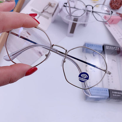Octagonal anti-blue glasses