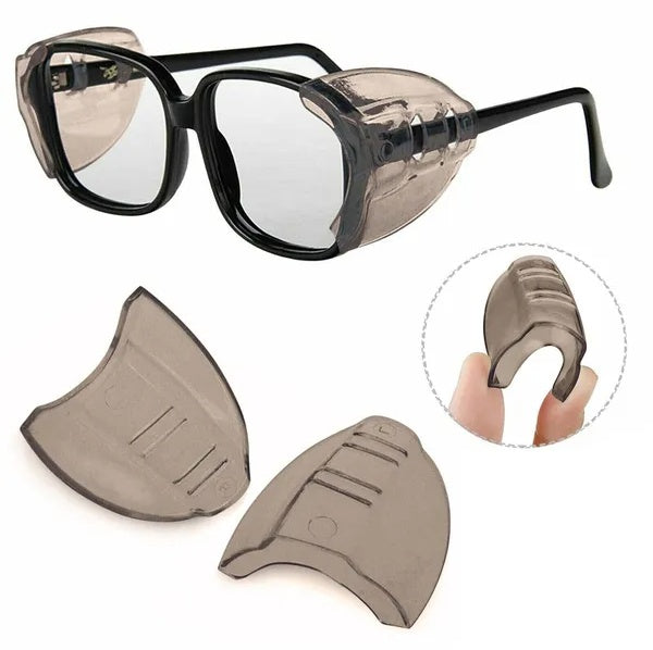 2 Pairs Side  For Eye Glasses Slip On Safety Glasses Shield Universal US