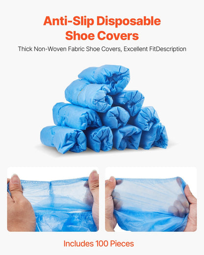 Shoe Cover Dispenser Fits Up To US 11 With Disposable Plastic Covers