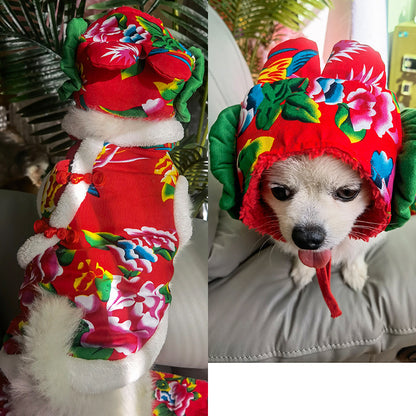 New Year Dress Dress Pet Dog Cat Clothes