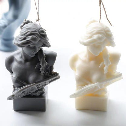 Piano woman like candle mold