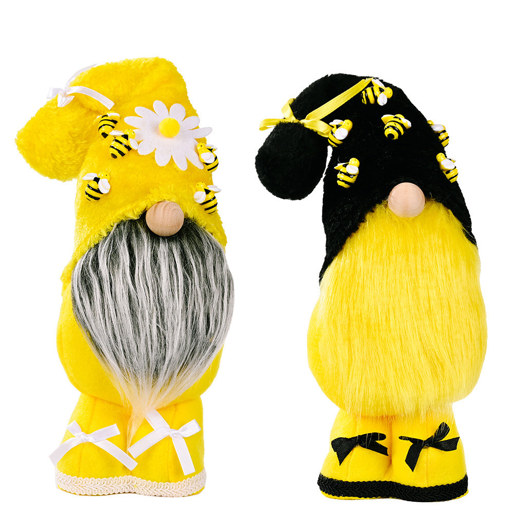 Bee Standing Ornament Doll Faceless Doll Elf Doll Creative Children
