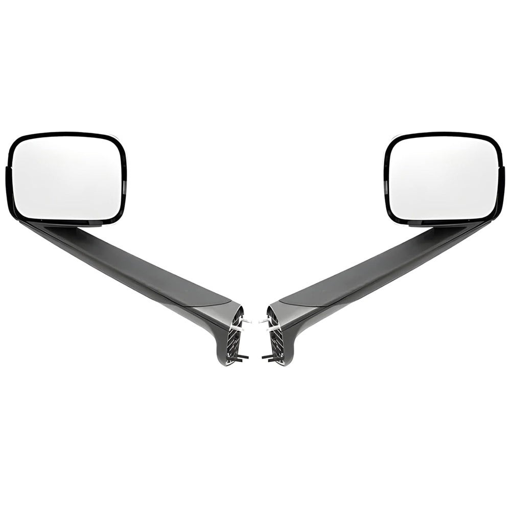For Freightliner Cascadia 2018, Pair Chrome Heated Hood Mirror W,Turn Signal LED