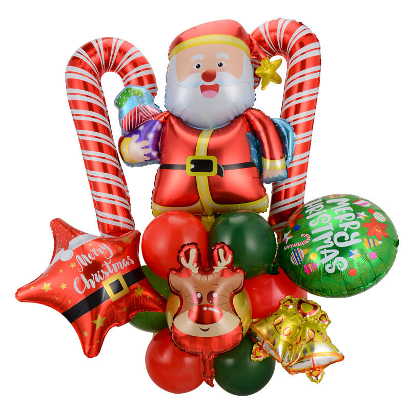 2024 Christmas Party Combination New Year Decoration Atmosphere Layout Aluminum Foil Balloon Set
