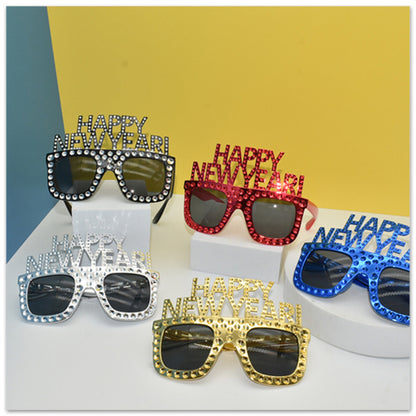 HAPPY NEW YEAR Funny Glasses NEW YEAR Party Glasses