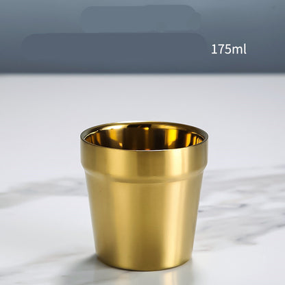 Stainless Steel Double Beer Mug Korean Style