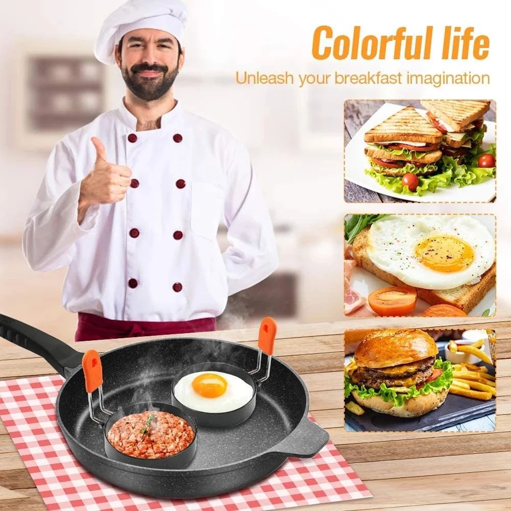 UFO STYLE Metal Fried Egg Pancake Ring Omelette Fried Egg Round Shaper Eggs Mold For Cooking Breakfast Pan Oven Kitchen