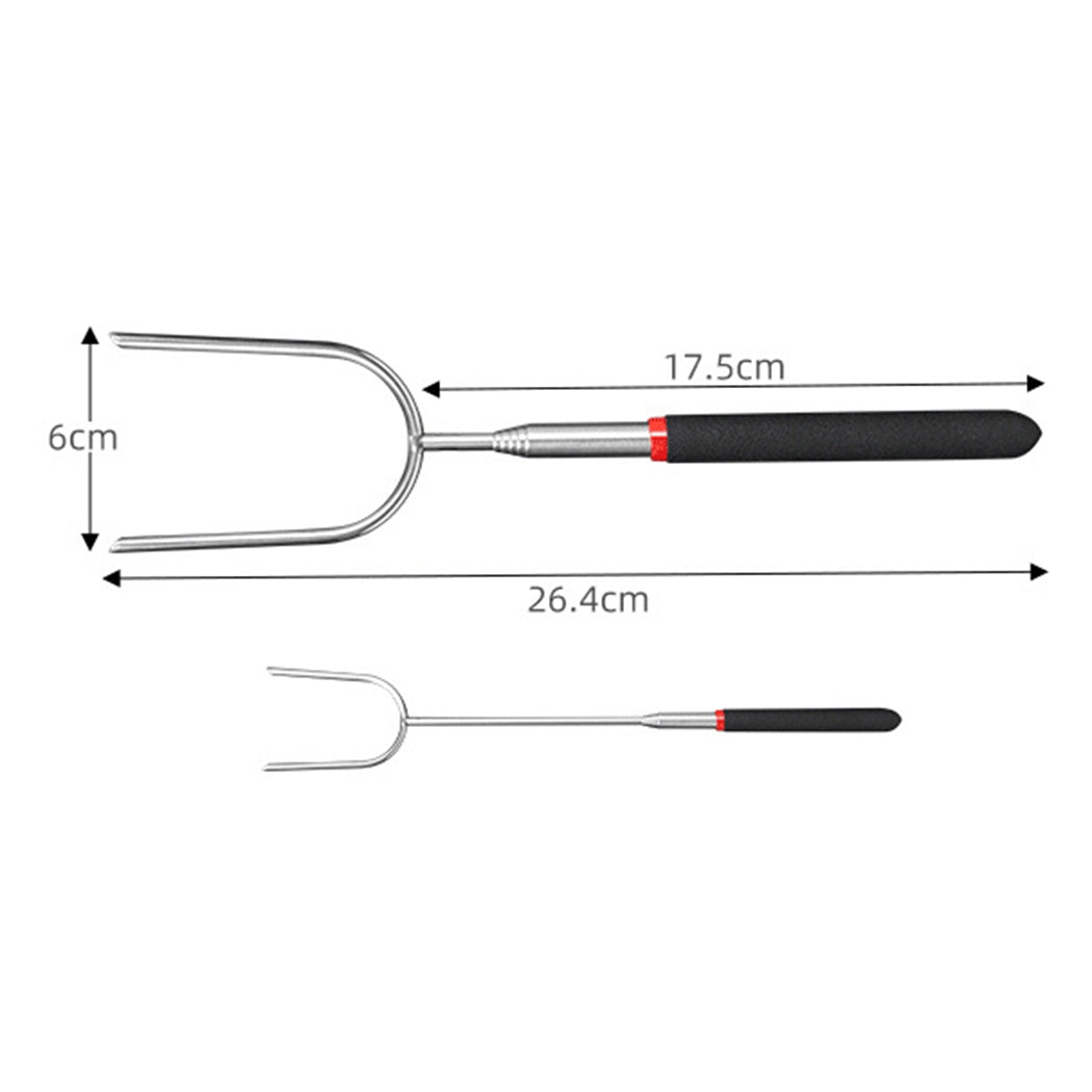 Outdoor Stainless Steel Telescopic Barbecue Fork