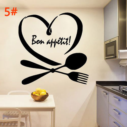 Kitchen Decoration Restaurant Window Glass Decals