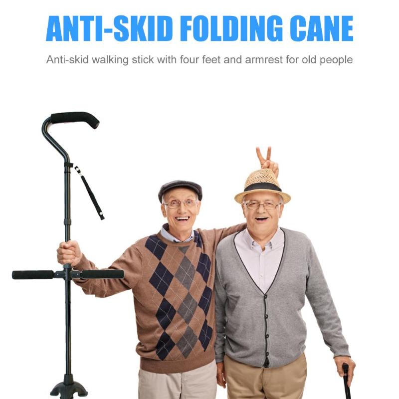 Alloy folding telescopic crutch