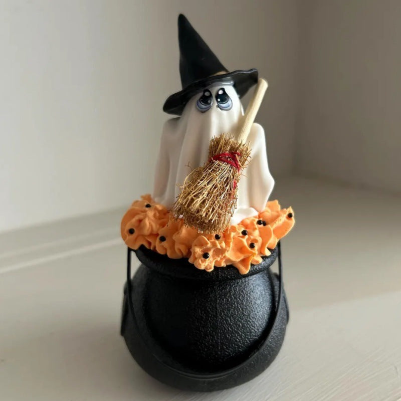 Halloween Ghost Witch Layered Tray Decoration