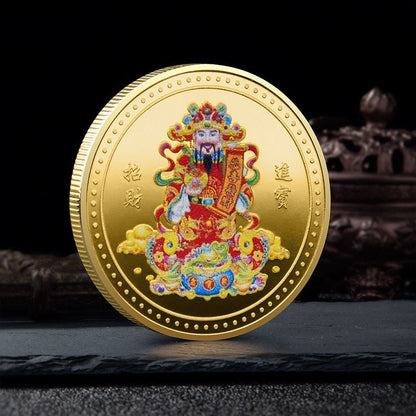 God Of Wealth Gold Coin New Year Commemorative Medal Rich