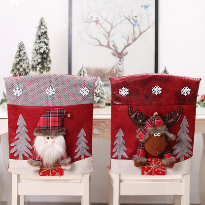Decoration Three-dimensional Cartoon Chair Cover Santa Snowman