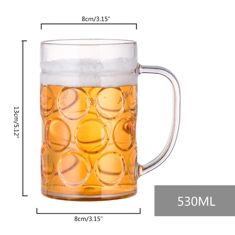 Household Large-capacity Acrylic Drop-proof Beer Mug With Handle