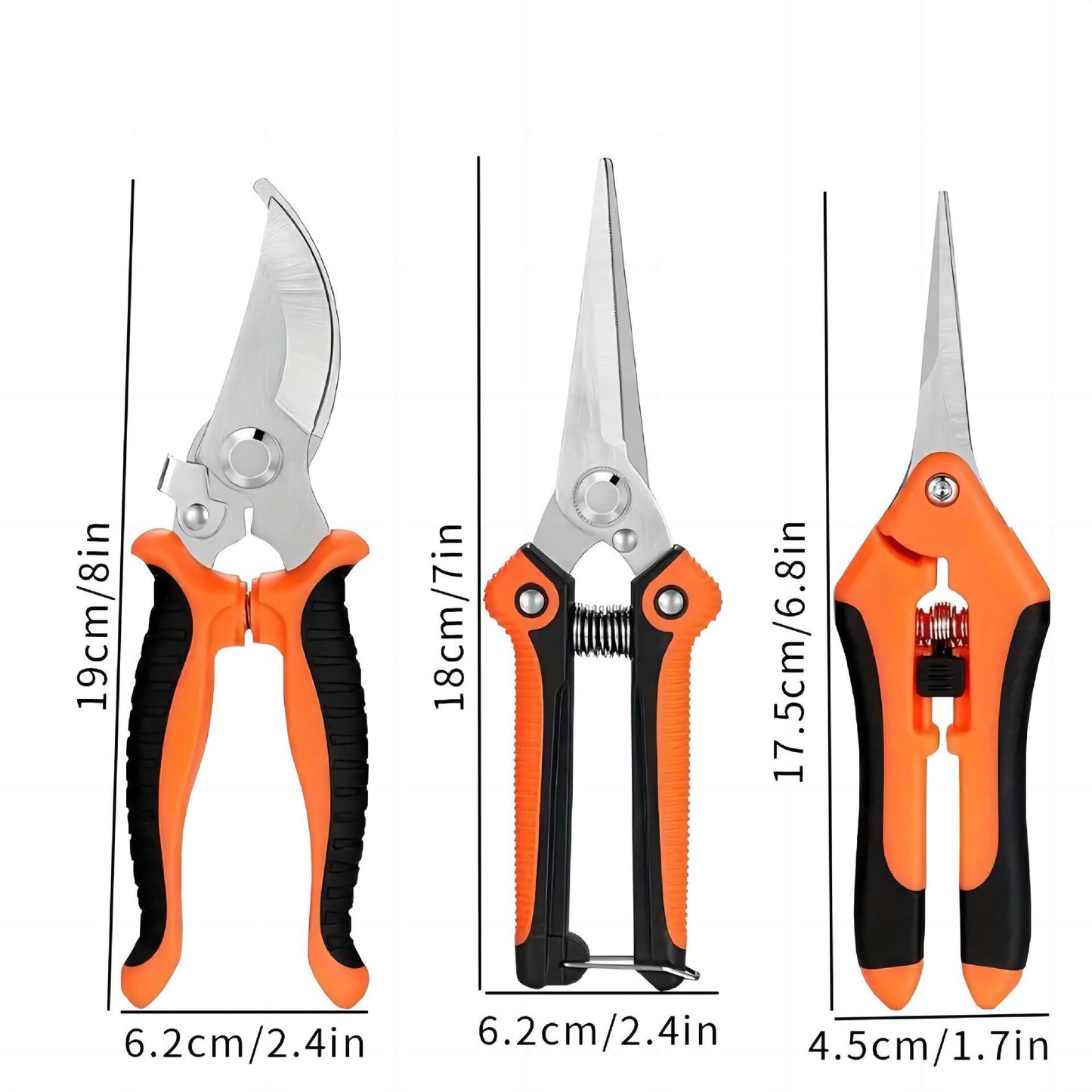 Stainless Steel Pruning Shears Gardening Tools Suit
